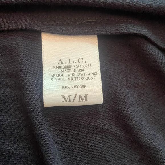 A.L.C criss cross back Jersey dress in navy - Picture 6 of 7